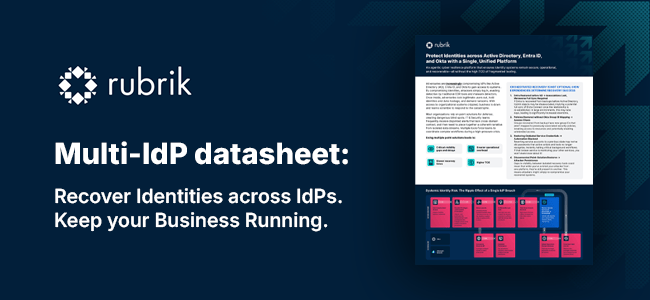 Rubrik | Comprehensive Identity Protection for Today's Enterprise