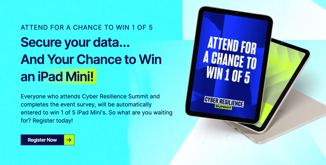 Secure your data and your chance to win an iPad Mini!