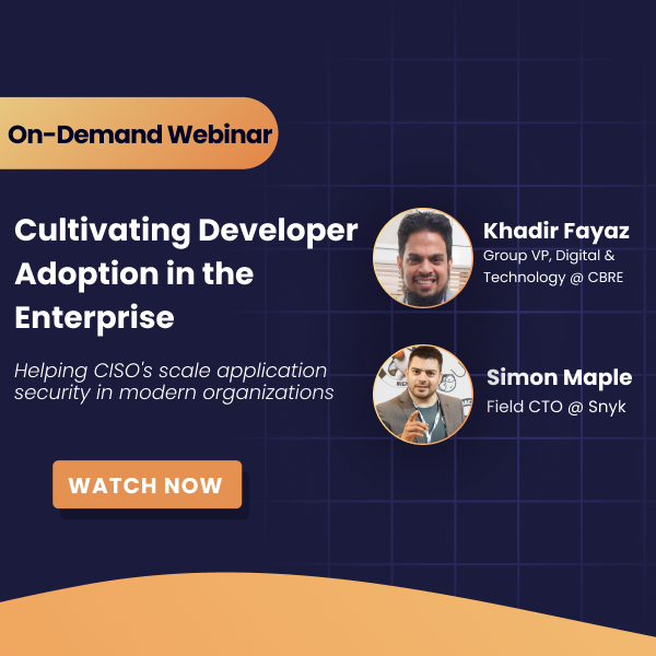 On-Demand Webinar. Cultivating Developer Adoption in the Enterprise