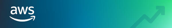 AWS banner with logo and an icon of a graph going up