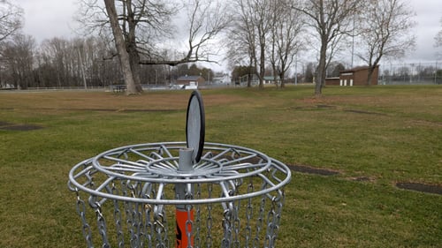 Basket for Hole 1 looking back toward Tee 1