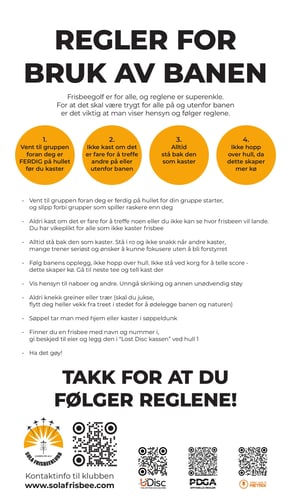 Husk å respektere reglene.