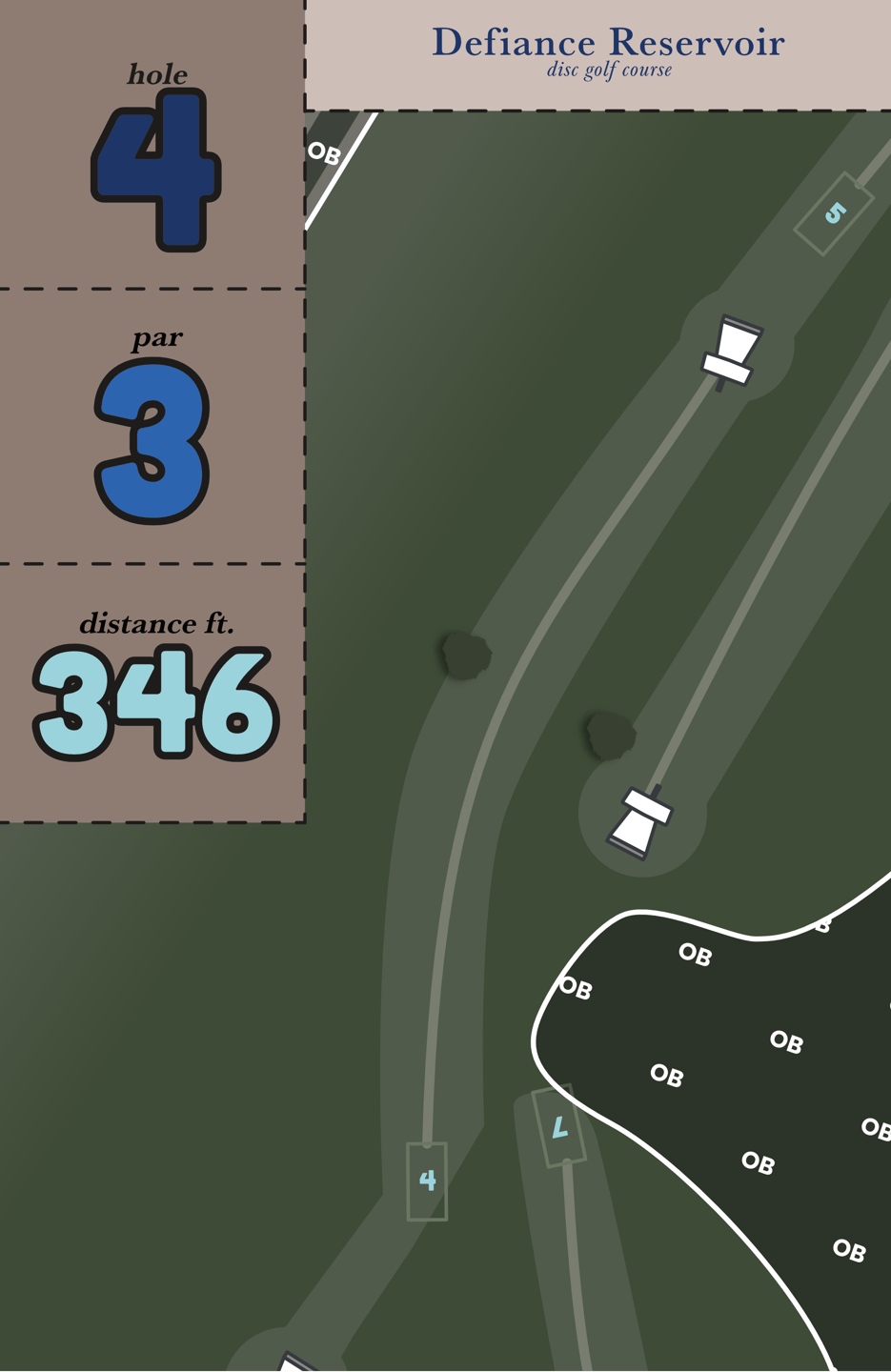 Hole 4 Digital Tee Sign