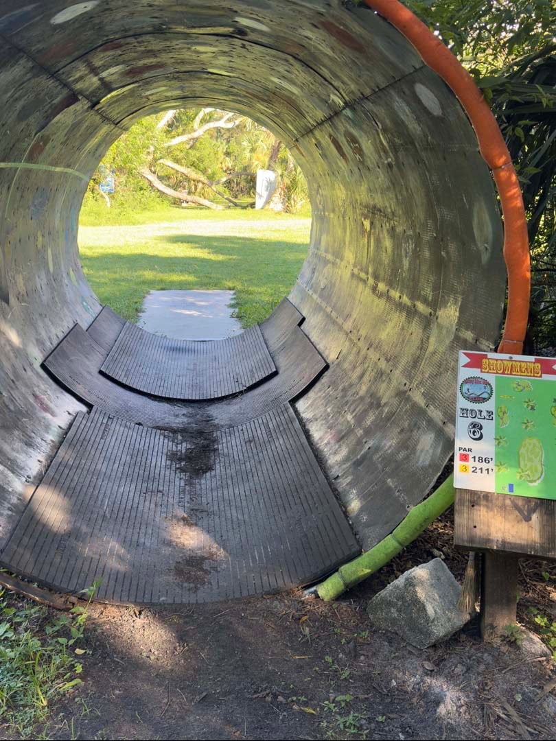 Short/white pad. You do not have to play from inside of the tunnel. 