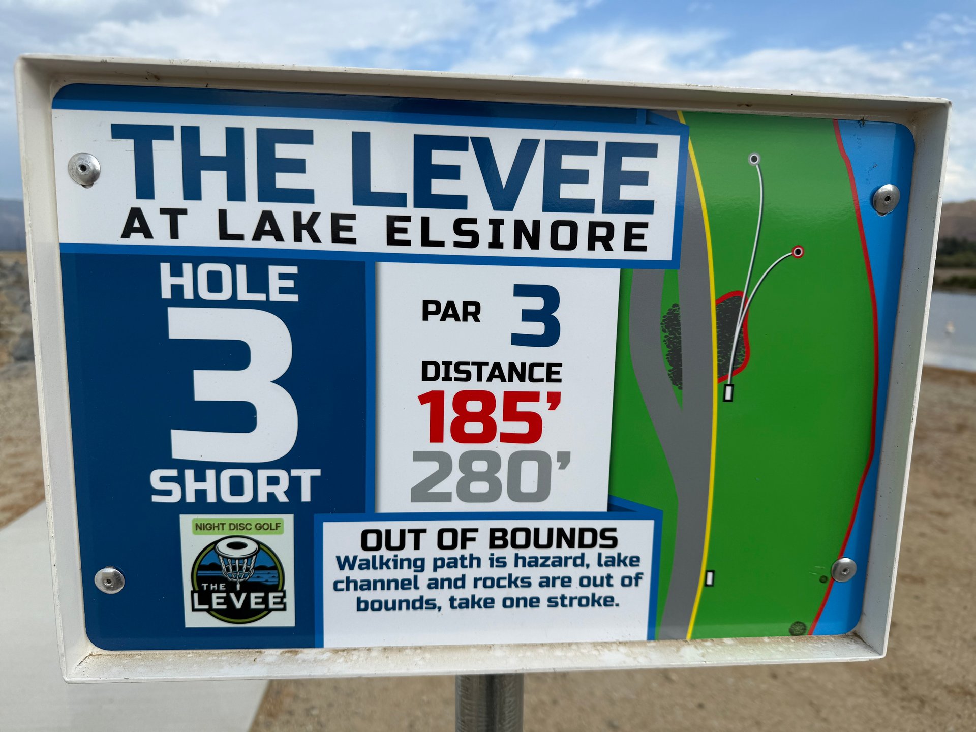HOLE 3 SHORT TEE PAD, BASKETS A & B TARGETS