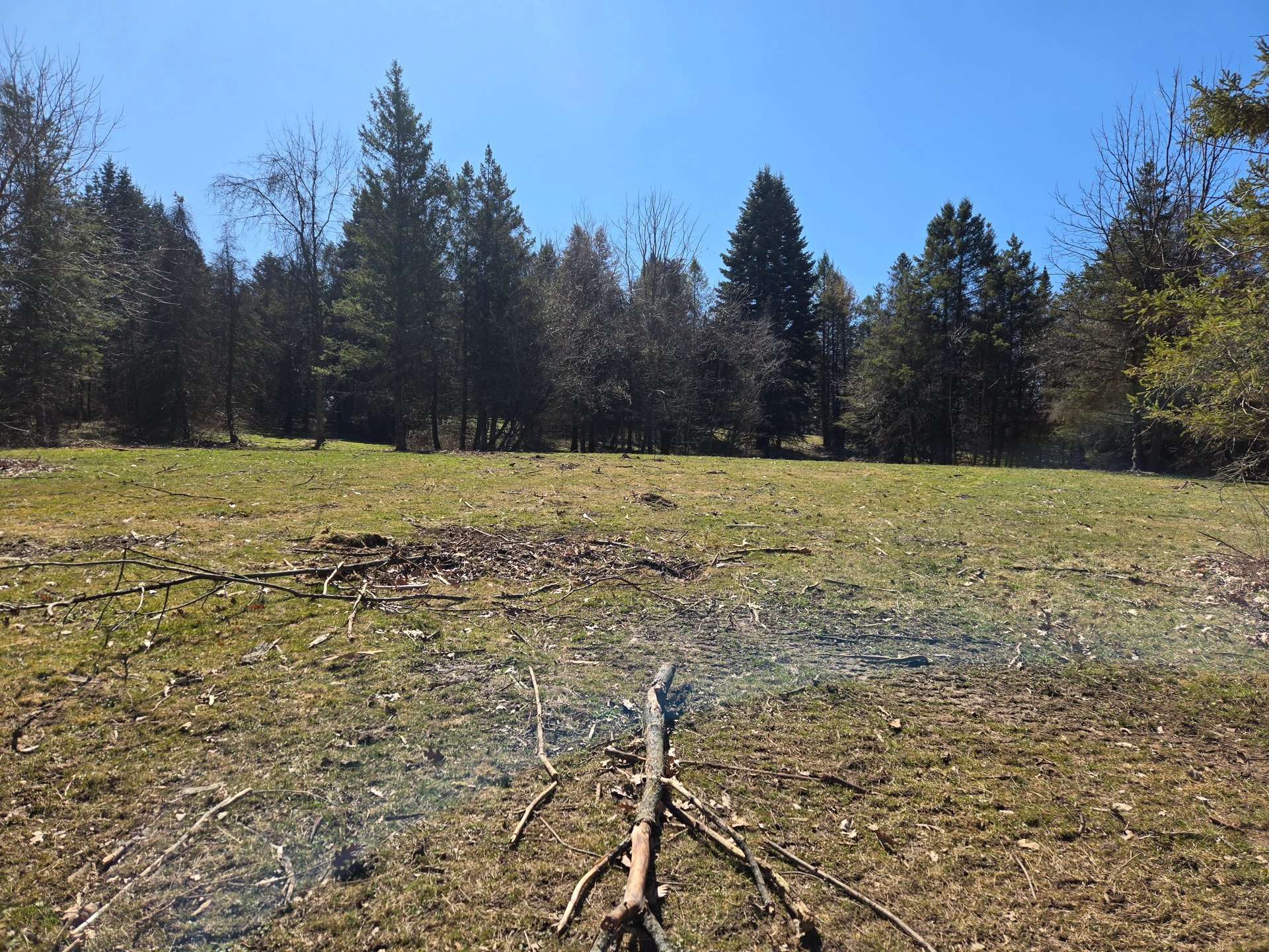 Landing zone of east hole 2 showing gap to basket right of center