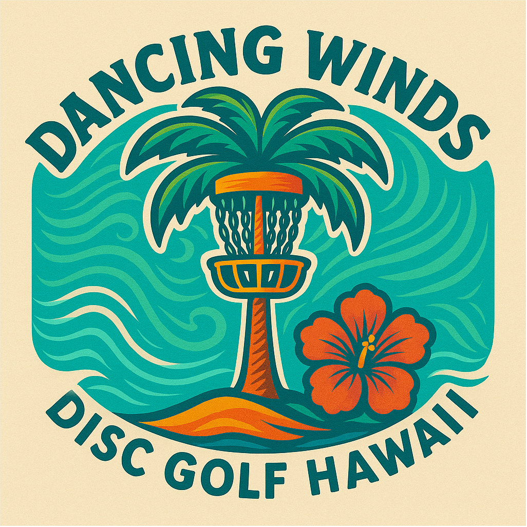 Dancing Winds Disc Golf Hawaii  logo