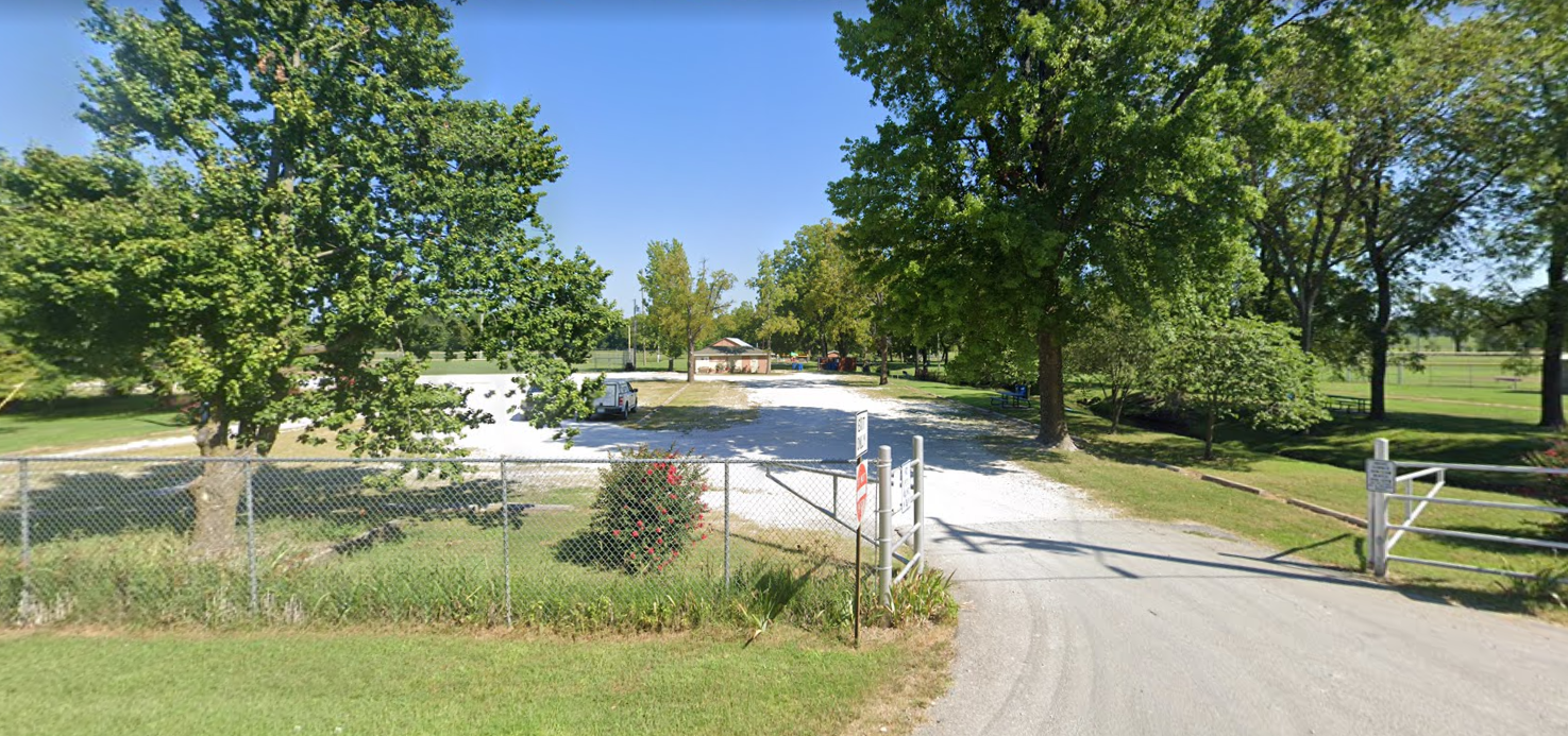 Gated view of the park