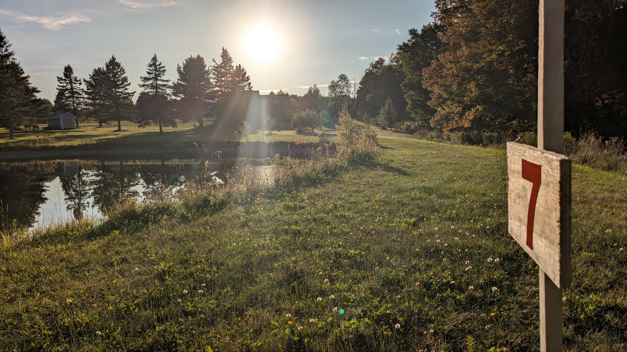 Hole 7 tee looking toward the target