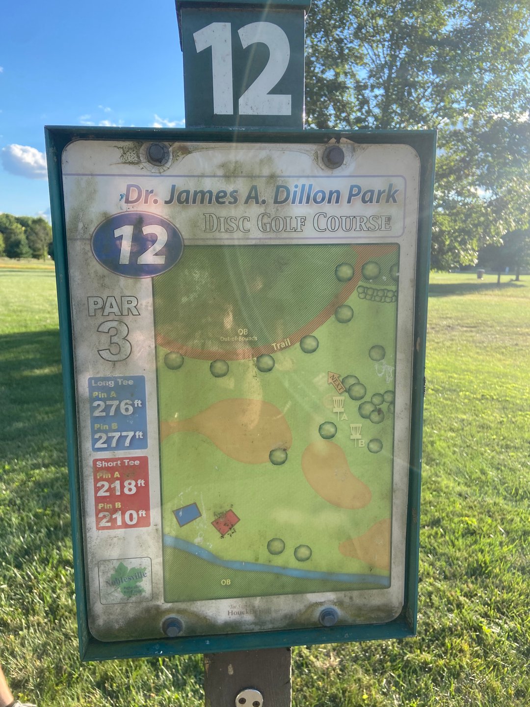 Hole 12 signage. 