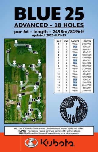 Blue 25 Course Map