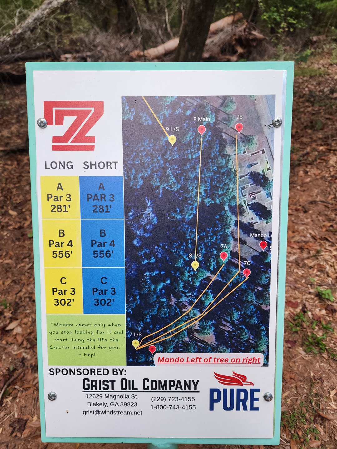 Tee sign