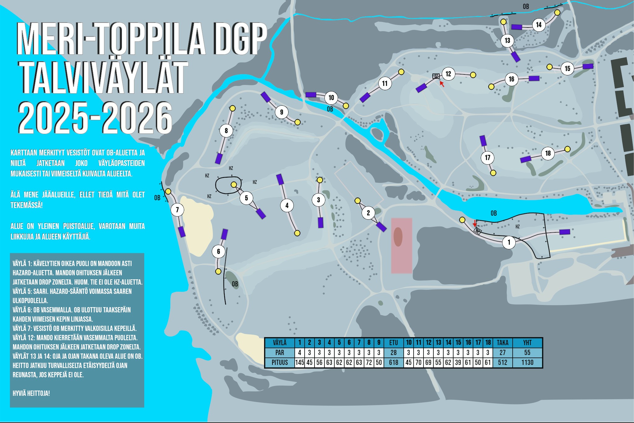Course map for winter 25-26