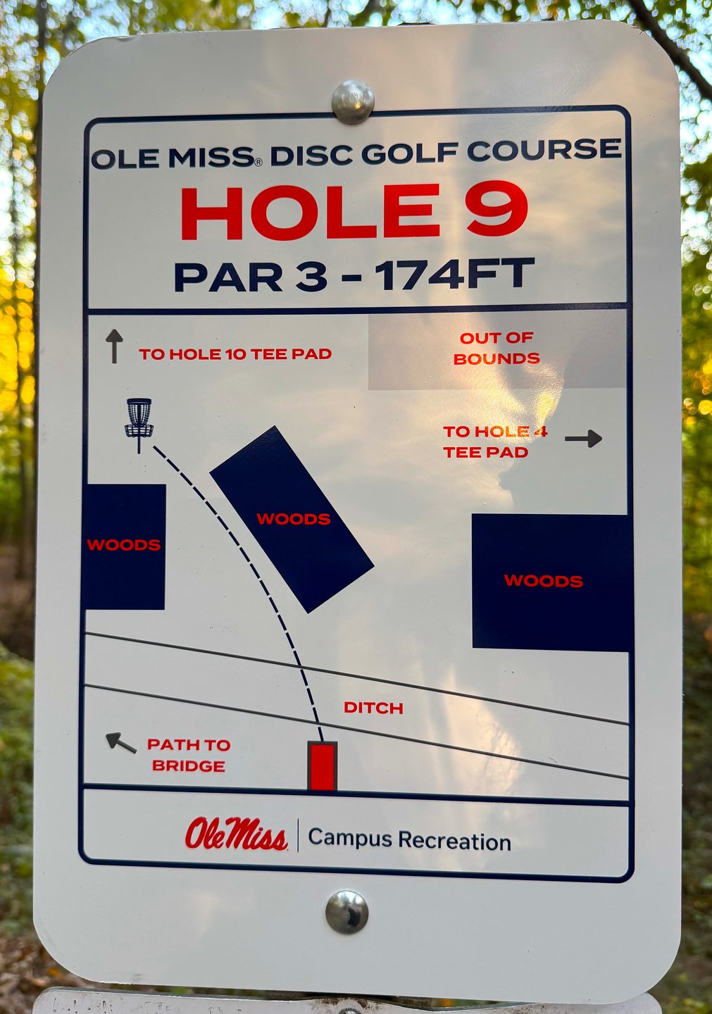 Hole 9 Sign