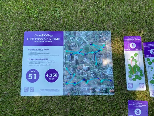 Vinyl on aluminium final printed signs.