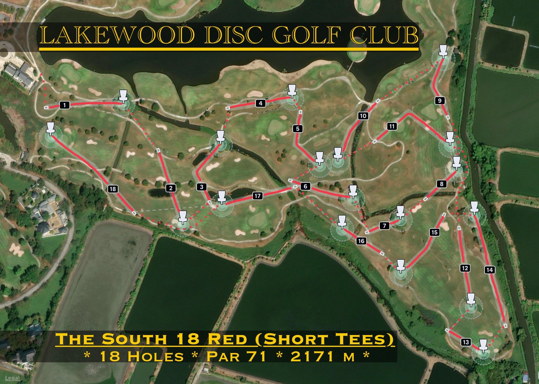 The South 18 Red Course (Short Tees)