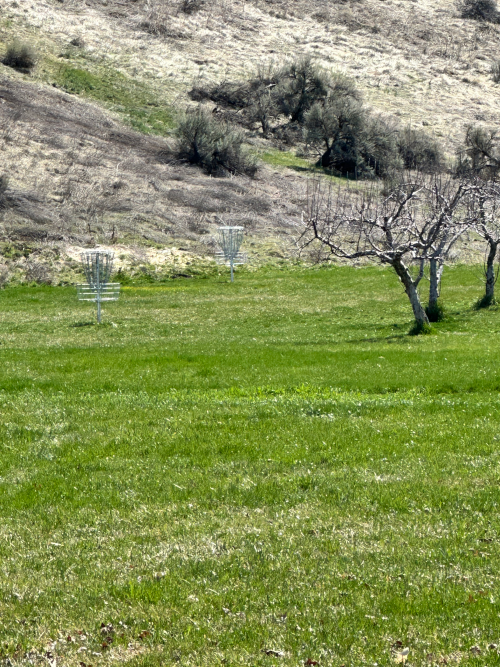 First and last holes on the course, as seen from tee #1