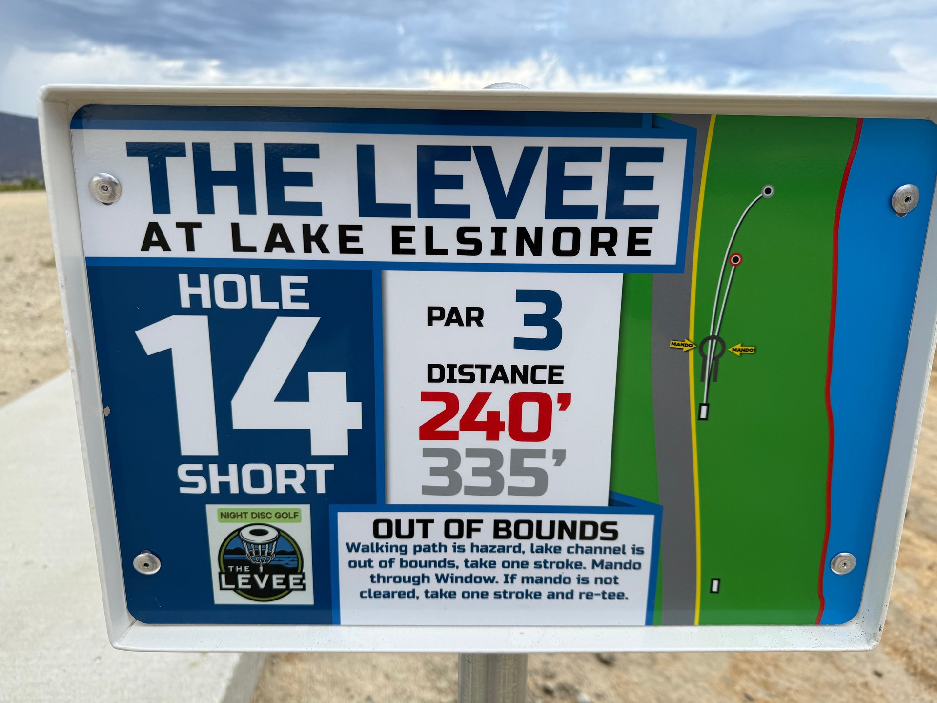 HOLE 14 SHORT TEE PAD, BASKETS A & B TARGETS