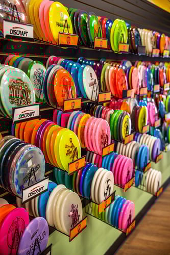 We carry a wide selection of top brands and smaller brands, with over 3,000 discs in stock.