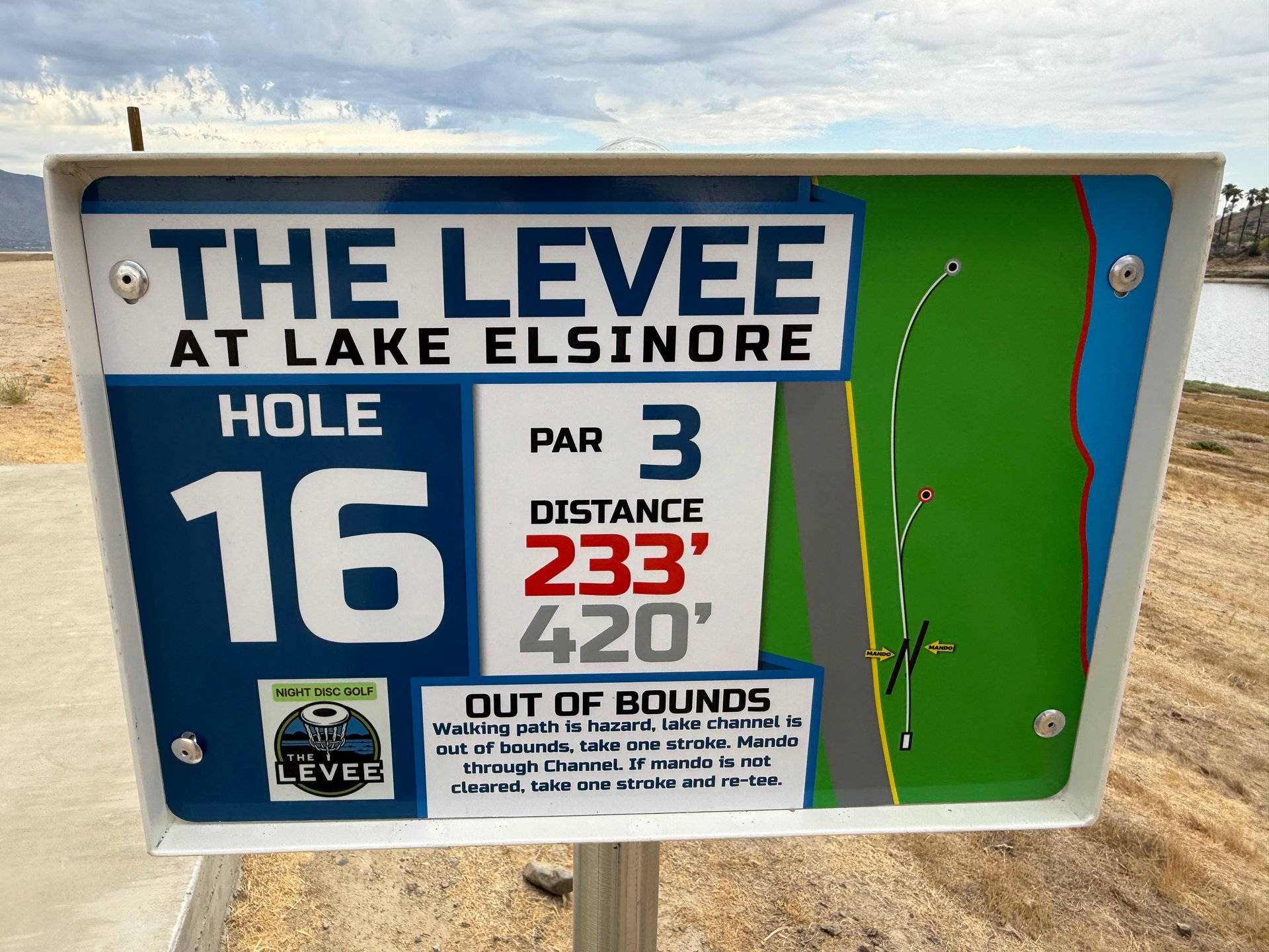 HOLE 16 MAIN TEE PAD, BASKETS A & B TARGETS
