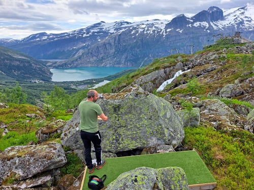Teepad 6 at Fjellstua Diskgolfbane