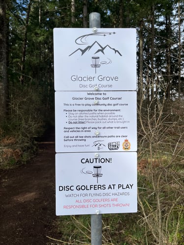 Front course welcome signage 