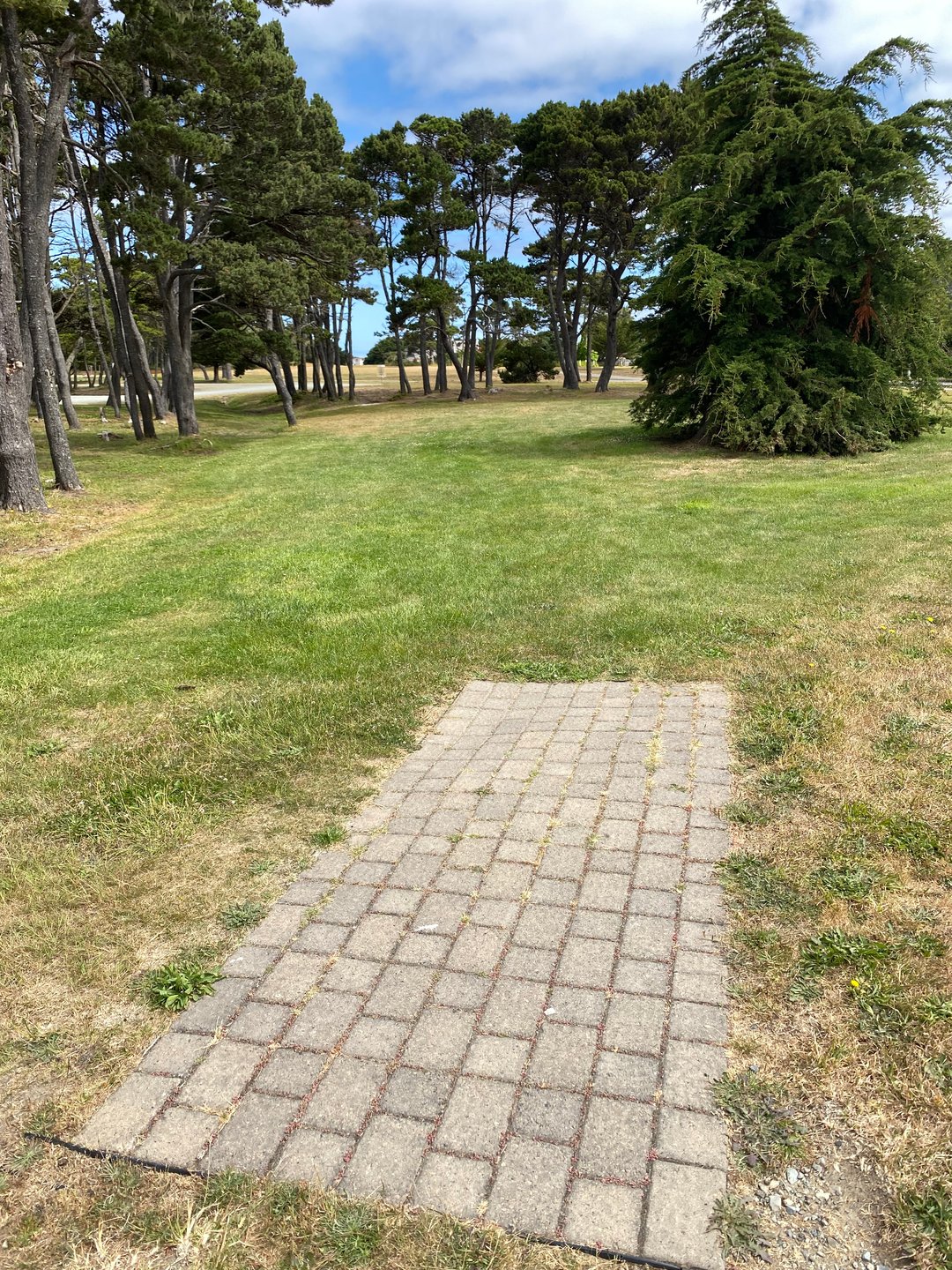 Tee pad for Hole 7 on the Main layout and Hole 11A on the Bandon 30 layout.