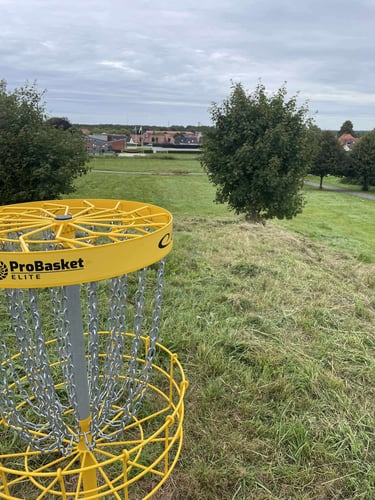 Fra kurv hul 13, kigger på fairway hul 11