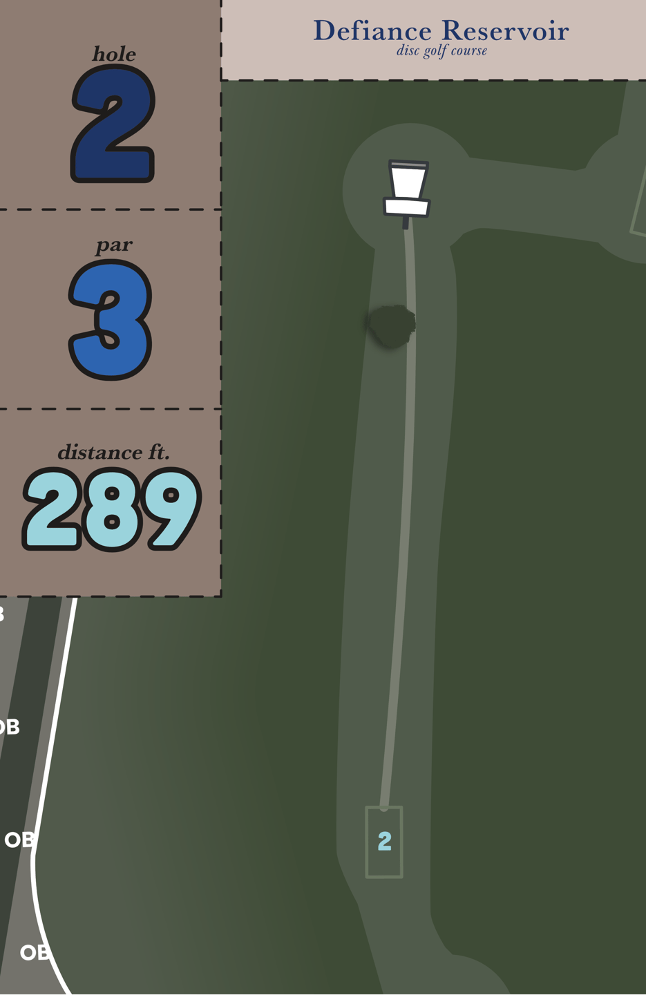 Hole 2 Digital Tee Sign