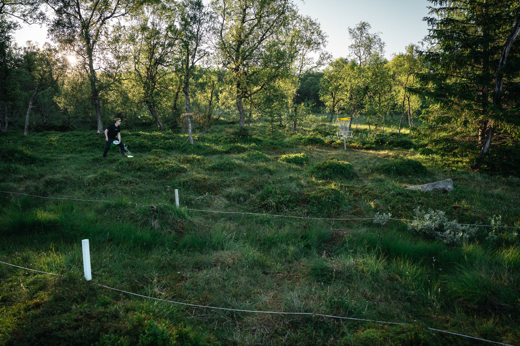 Putt på green hull 8