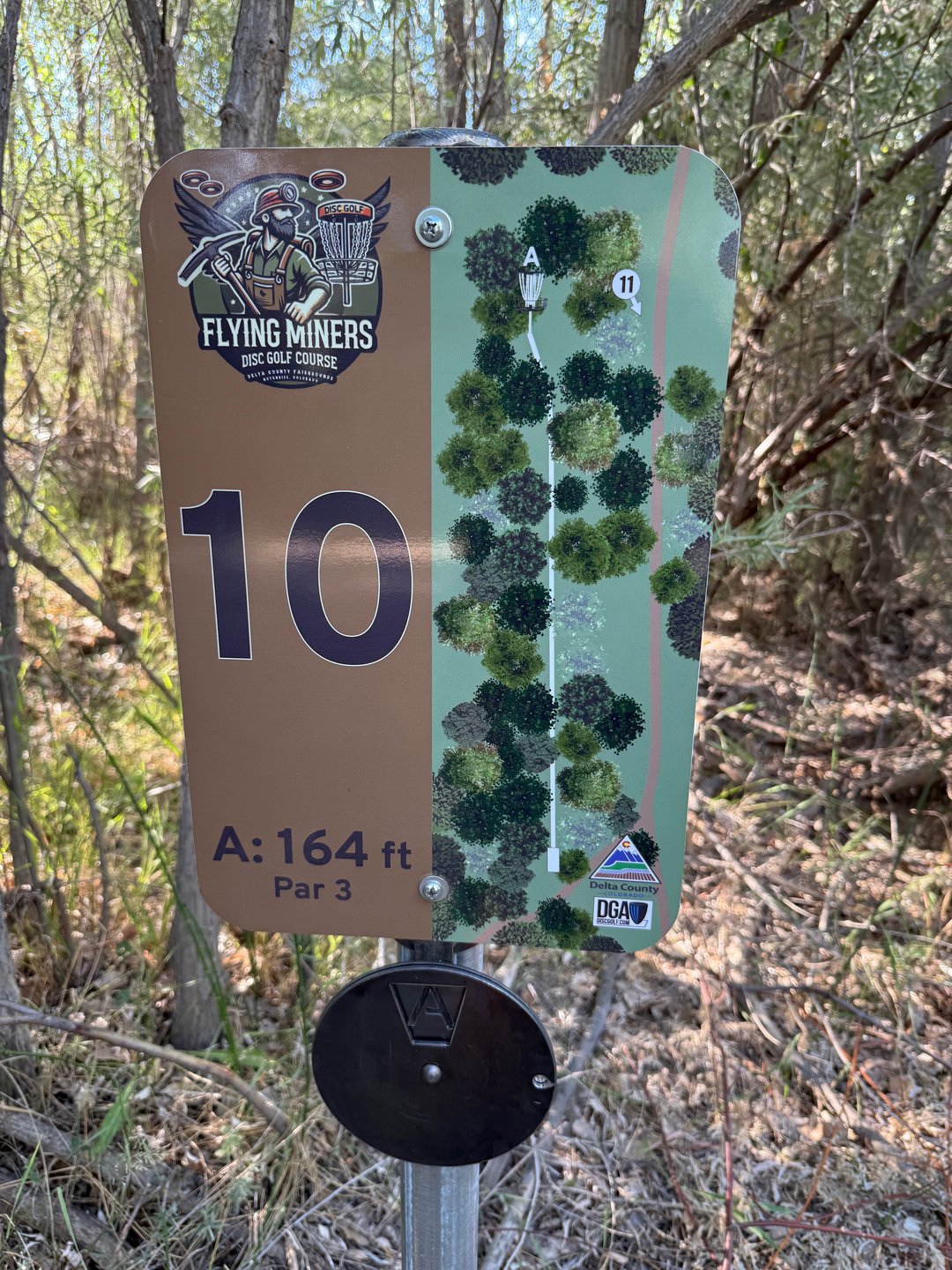 Only one basket on this hole.