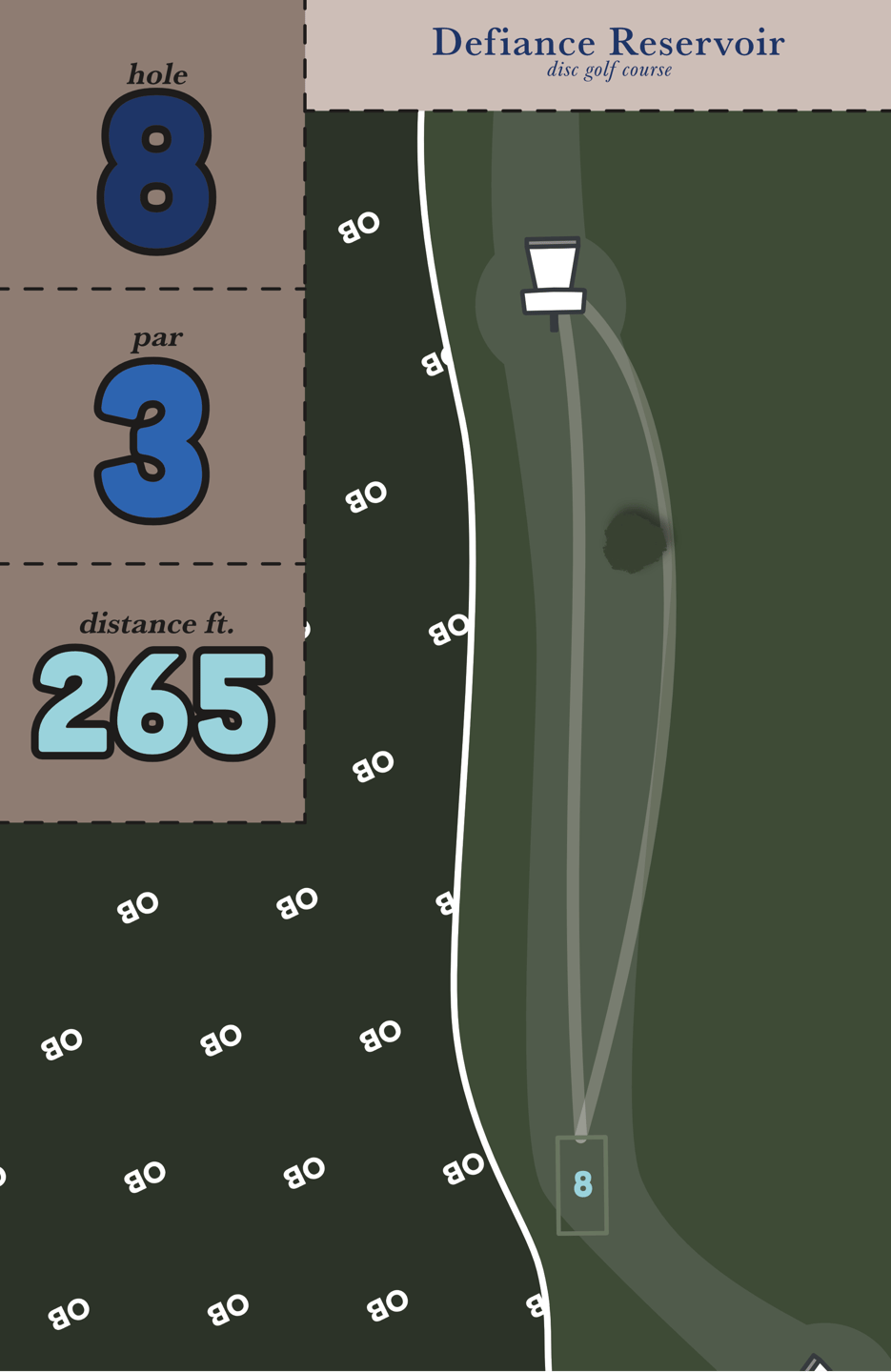 Hole 8 Digital Tee Sign