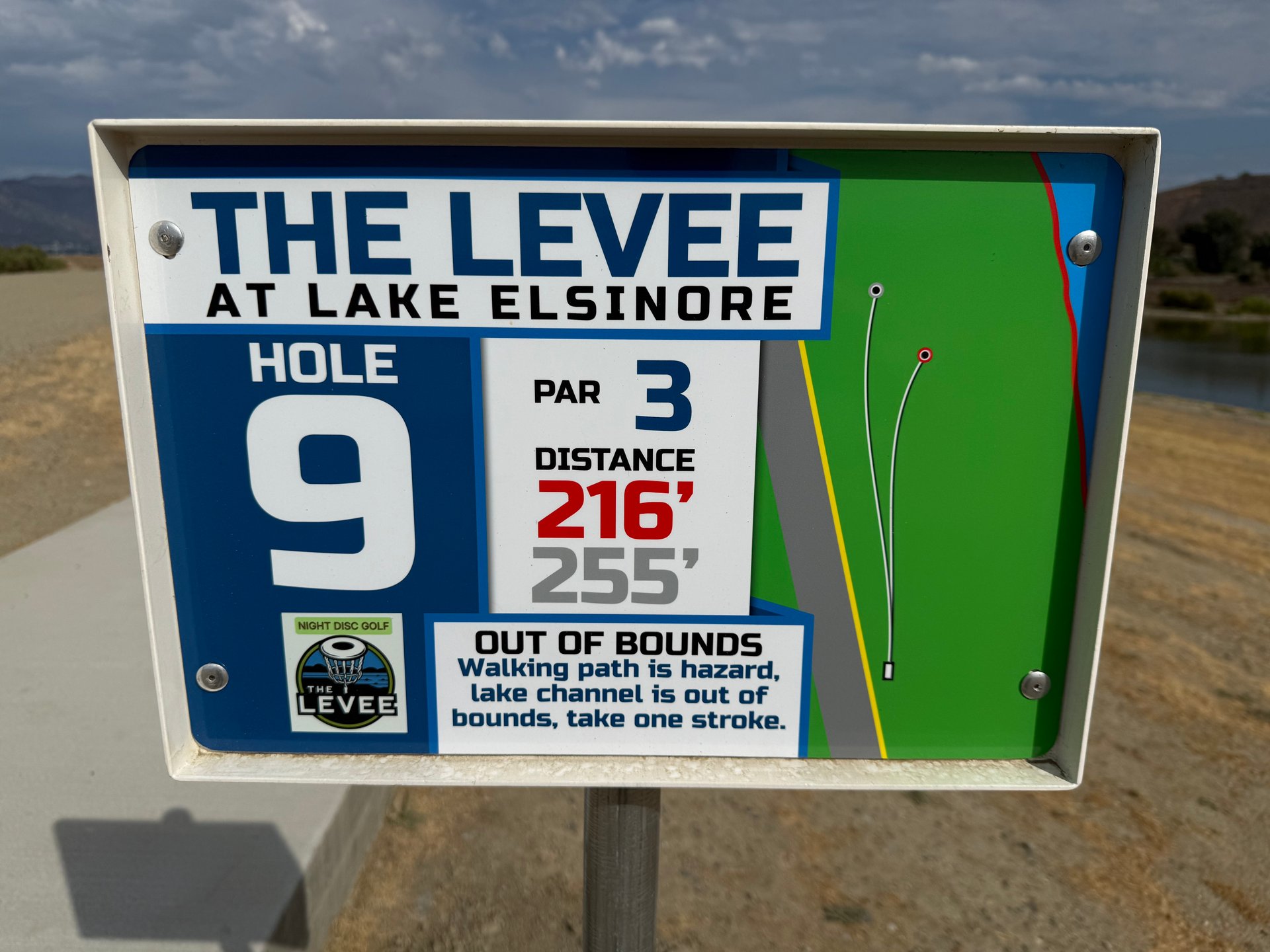 HOLE 9 MAIN TEE PAD, BASKETS A & B TARGETS
