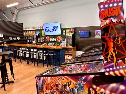 Have fun playing pinball in our large arcade too!