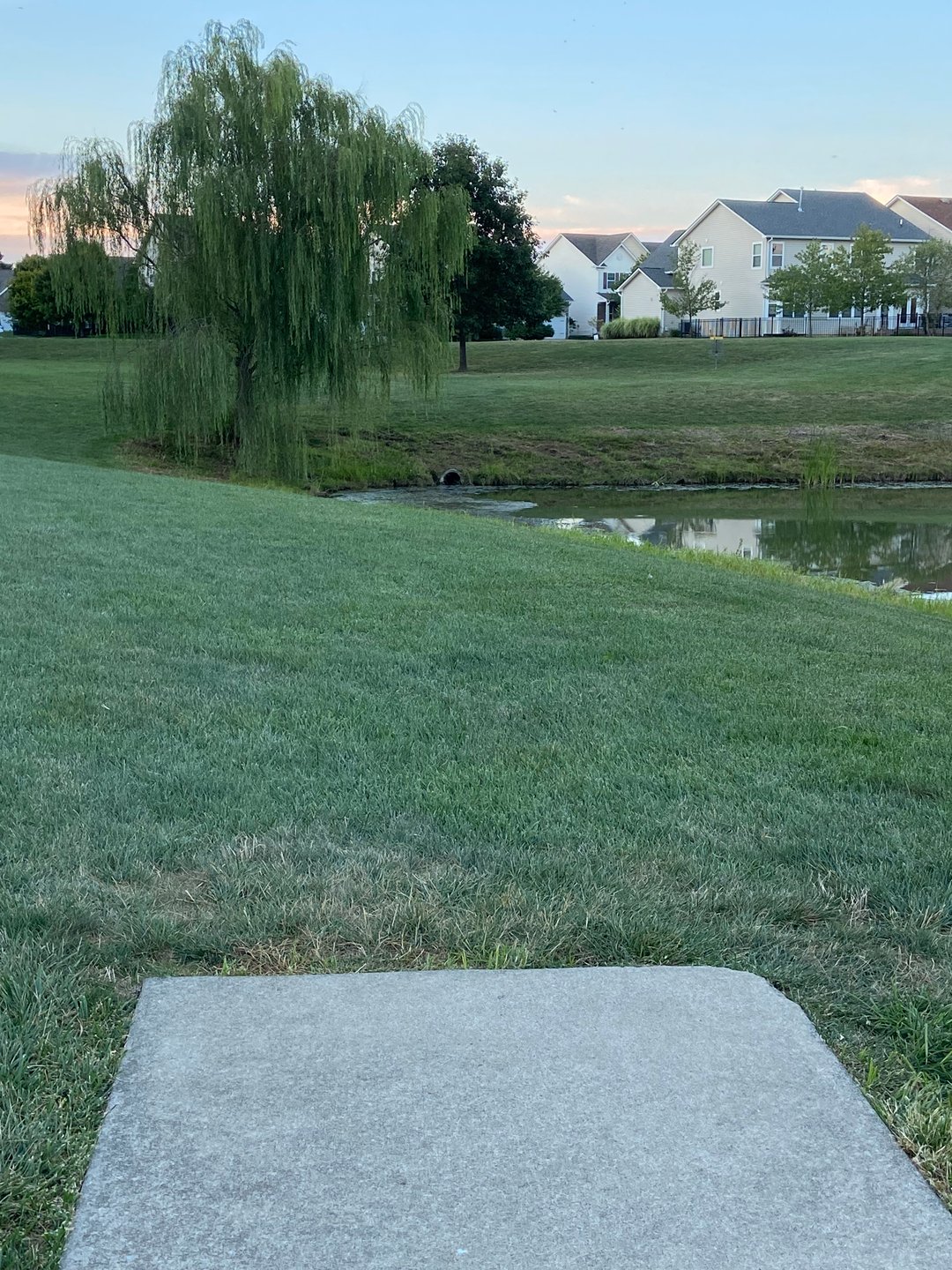 Hole 6. Pond hazard on right. 