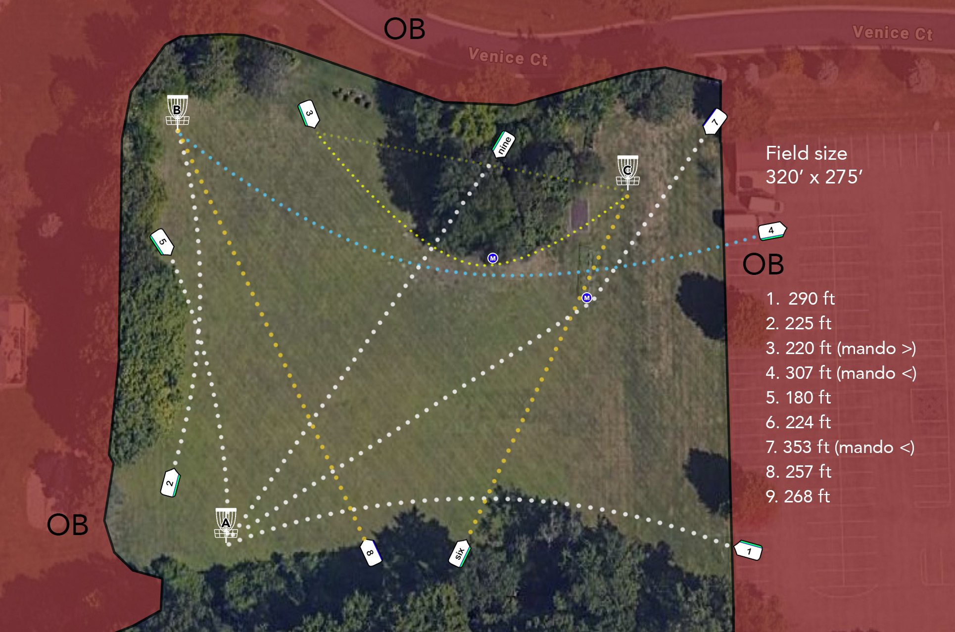 Course layout map