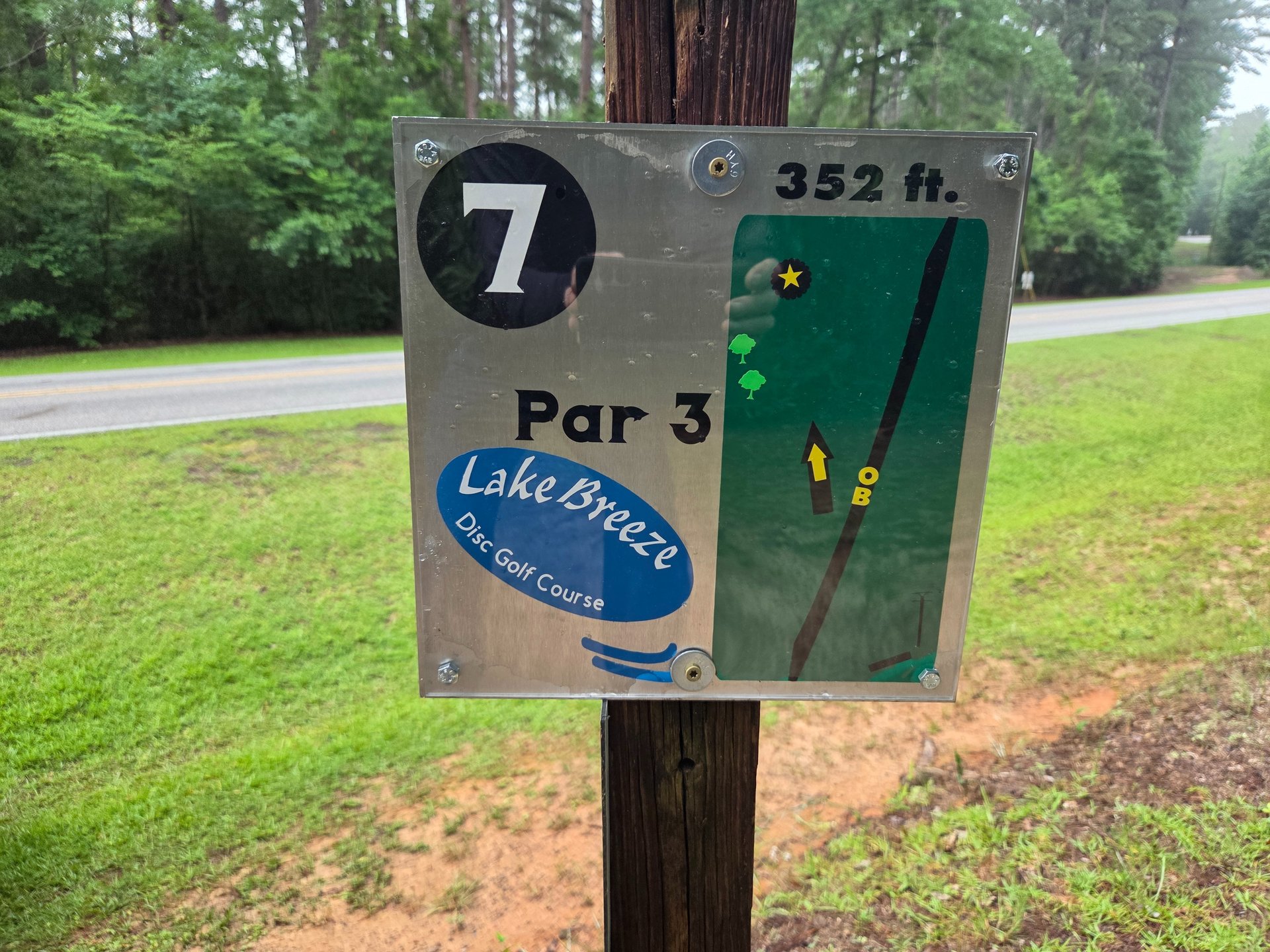 Hole 7 Tee marker.