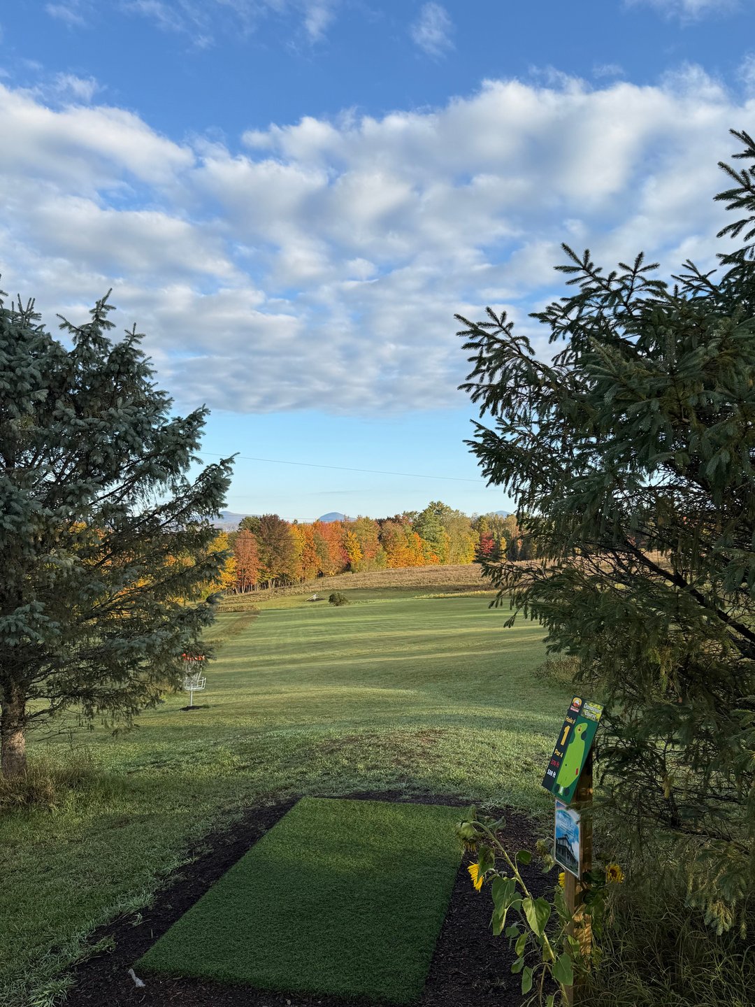 Hole 1 blue tees.