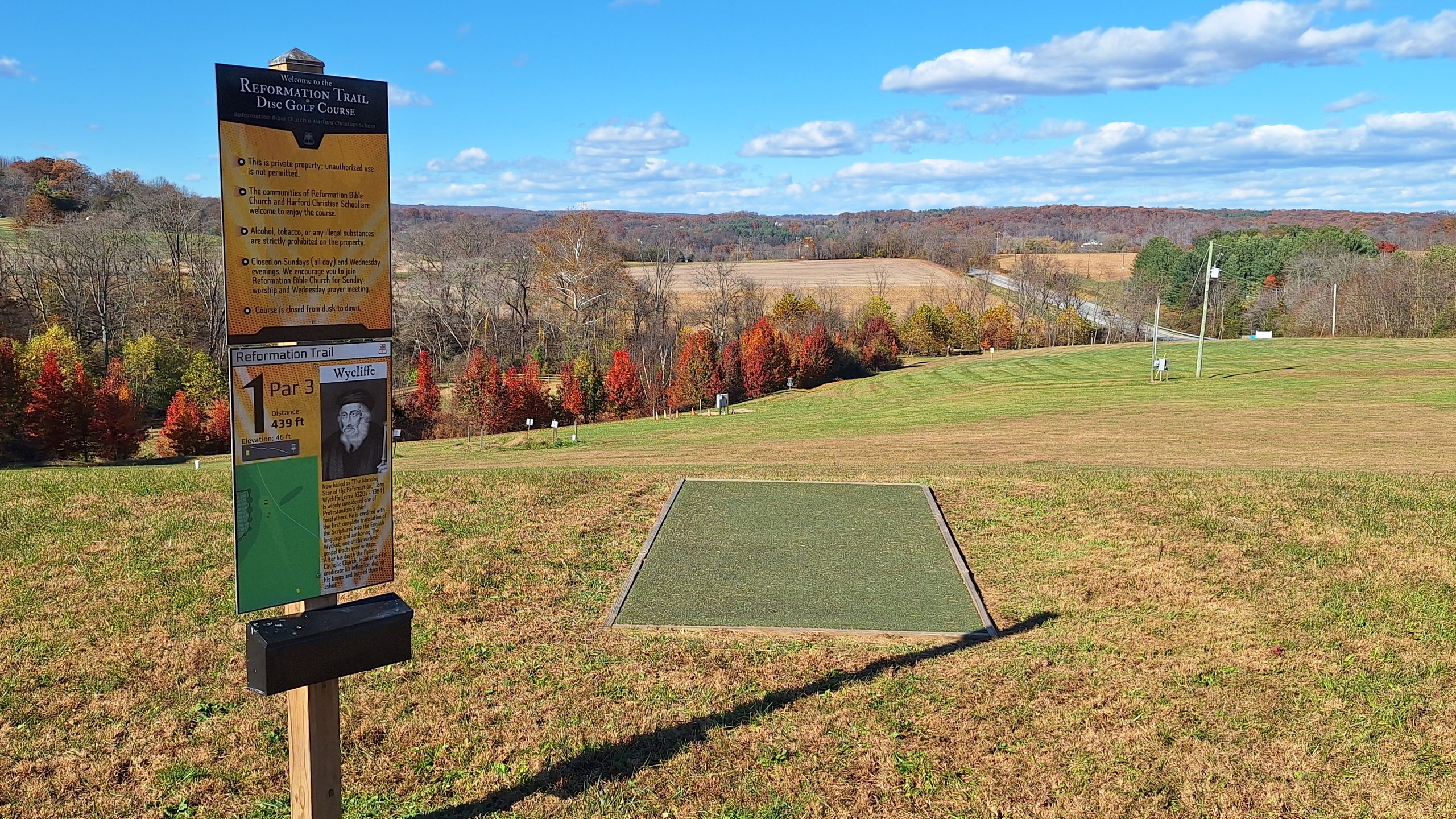 Hole 1 Tee Pad and Fairway