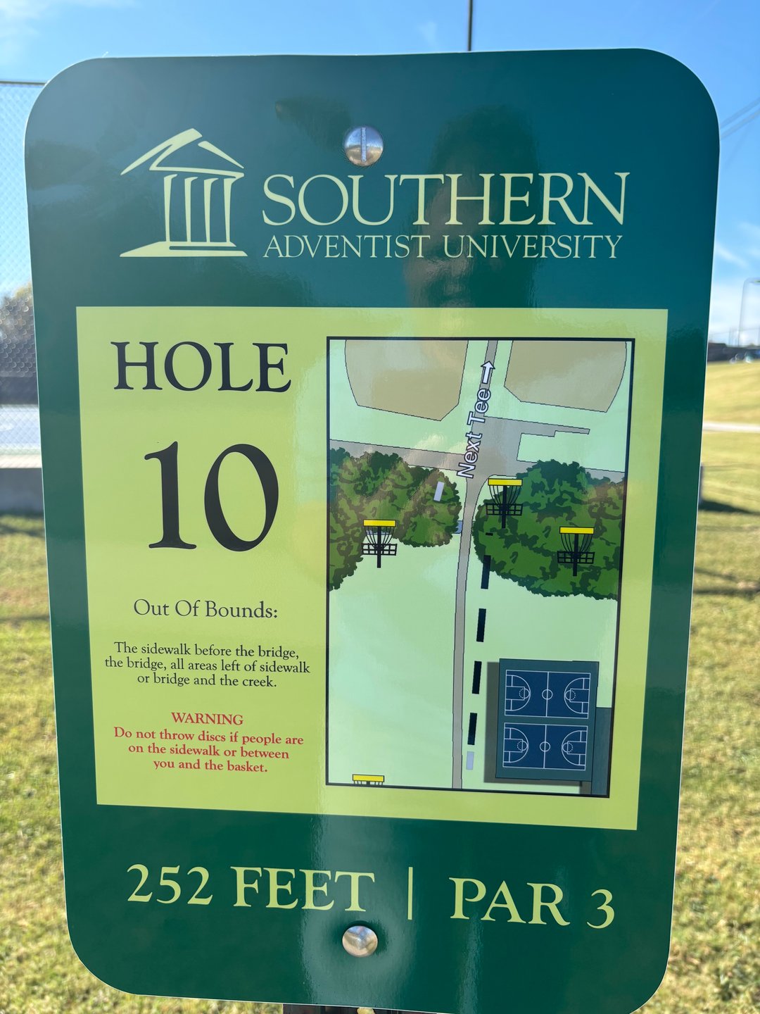 Hole #10 Tee Sign