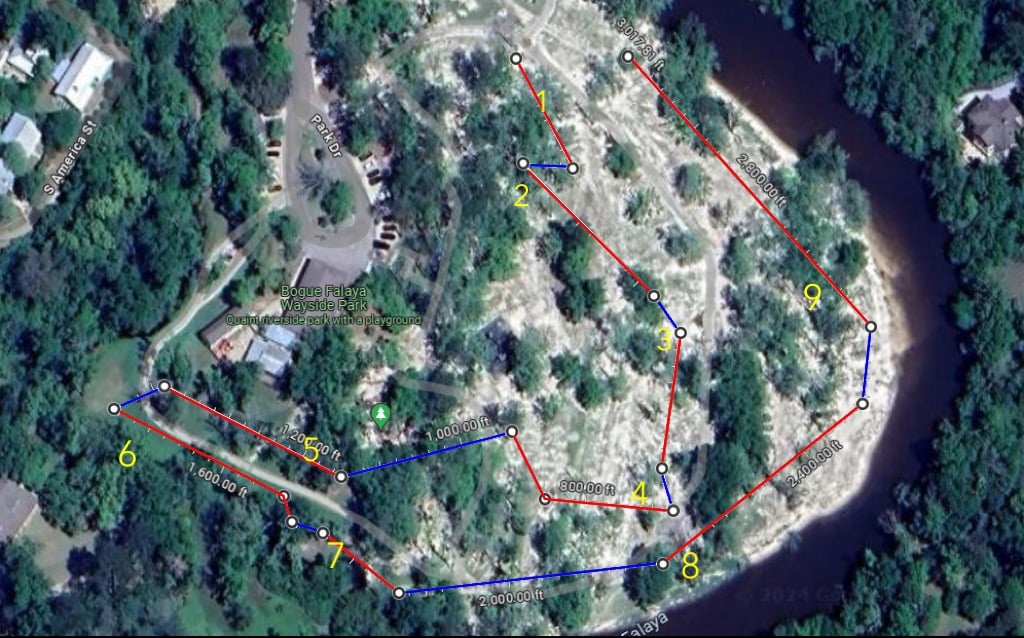 Temporary course map