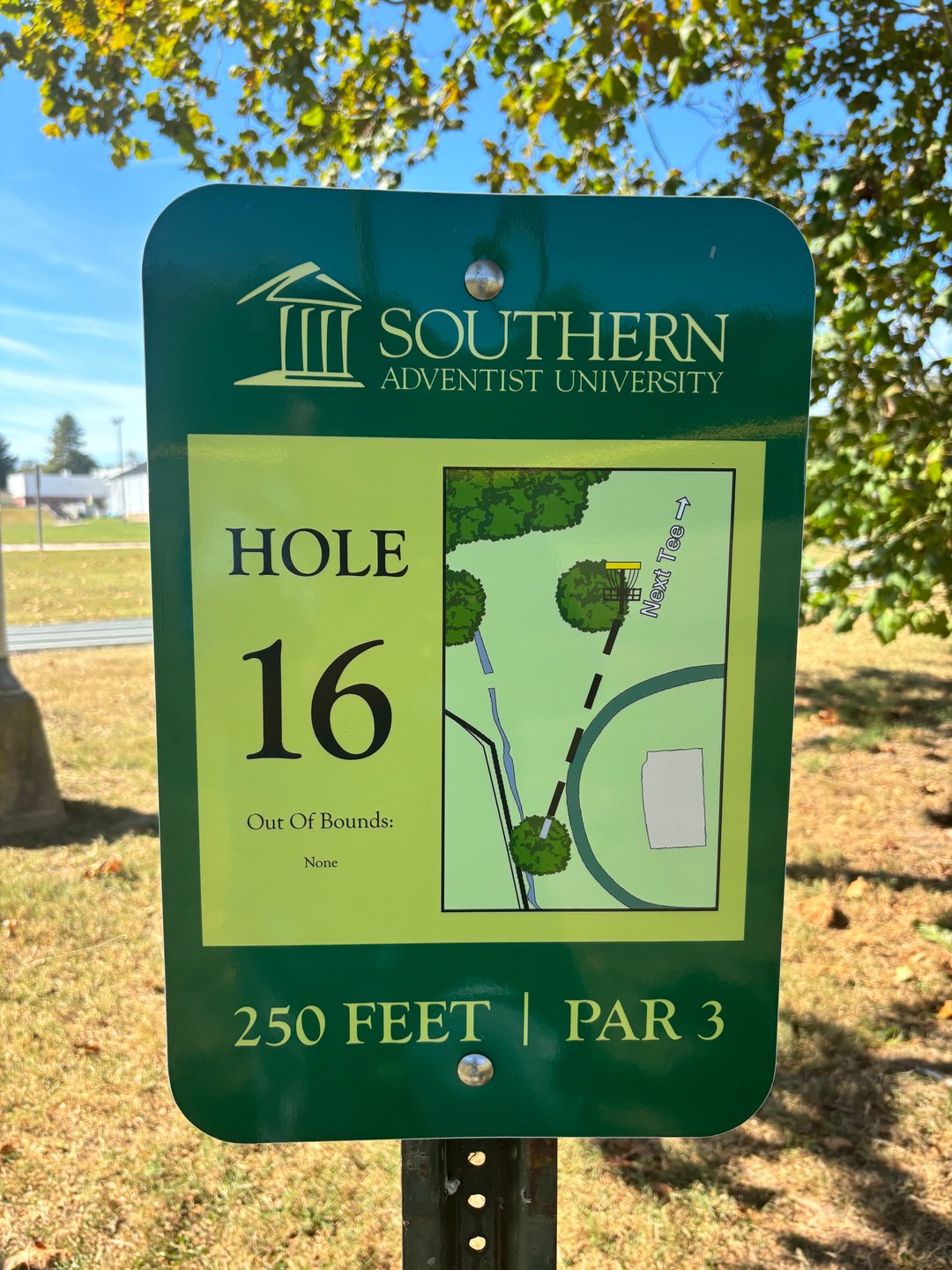 Hole #16 Tee Sign