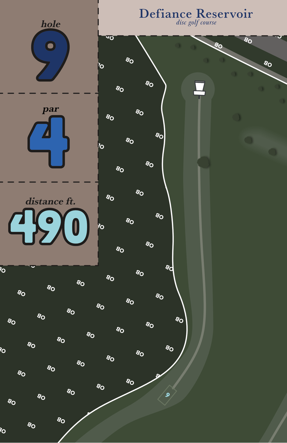 Hole 9 Digital Tee Sign