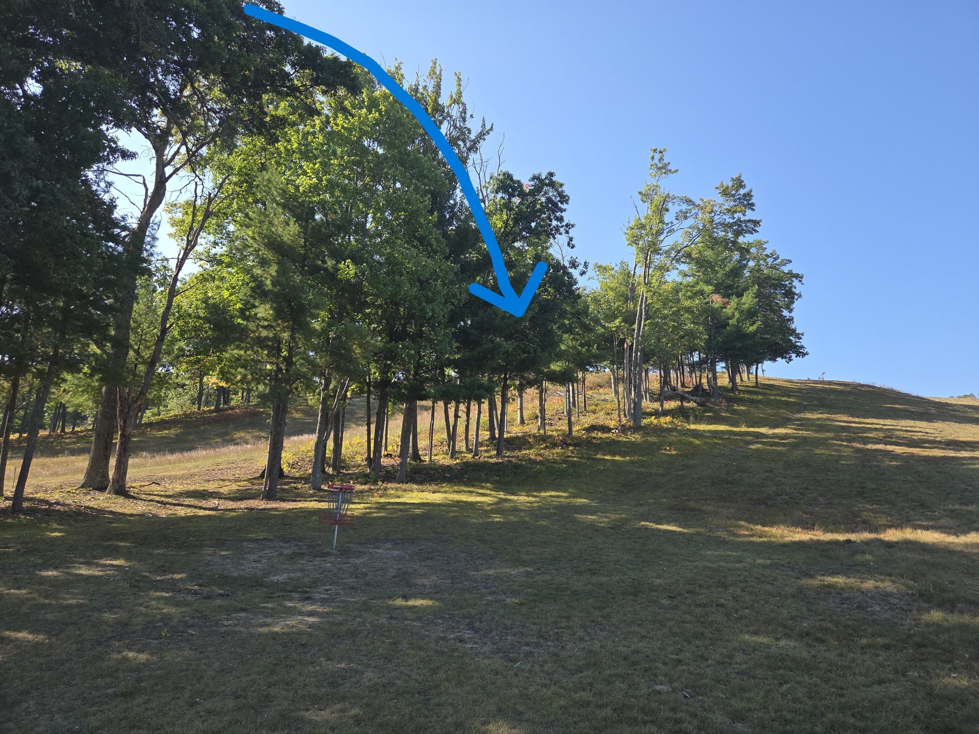 # 19 looking up hill at tee pad 