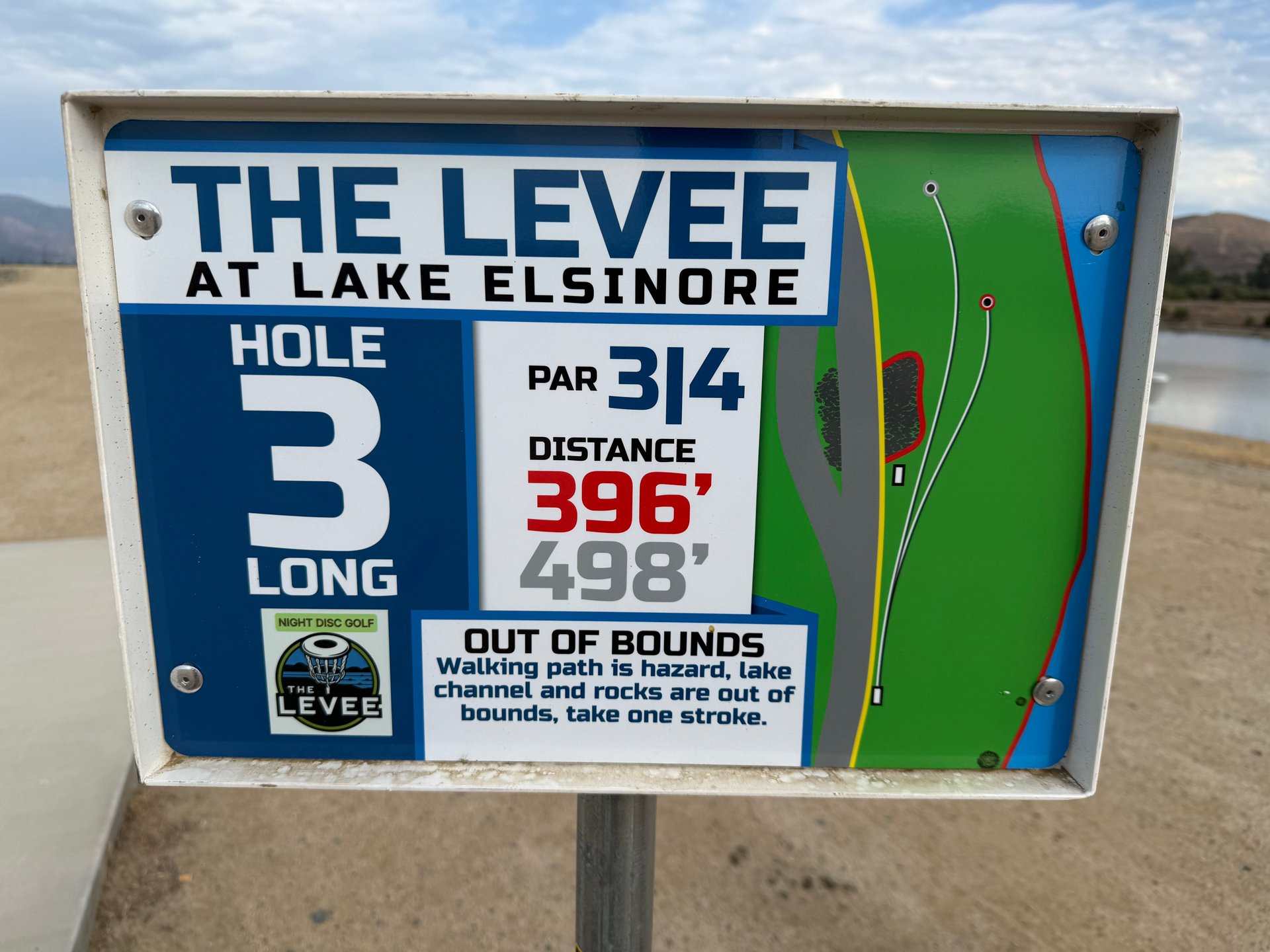 HOLE 3 LONG TEE PAD, BASKETS A & B TARGETS