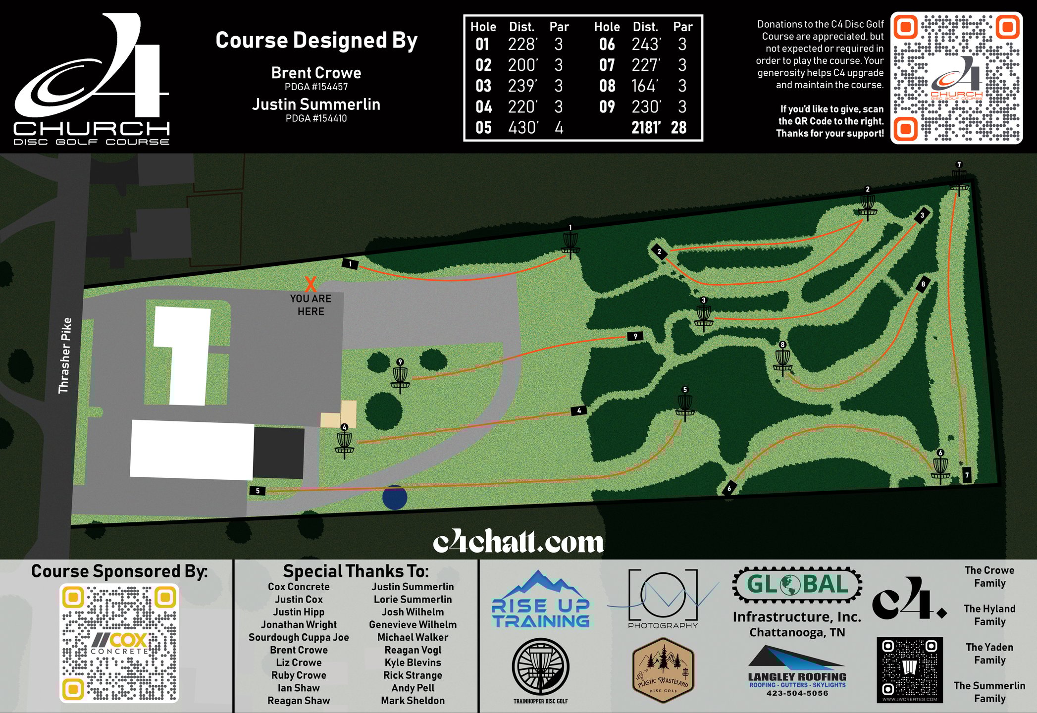 C4 Disc Golf Course Master Sign