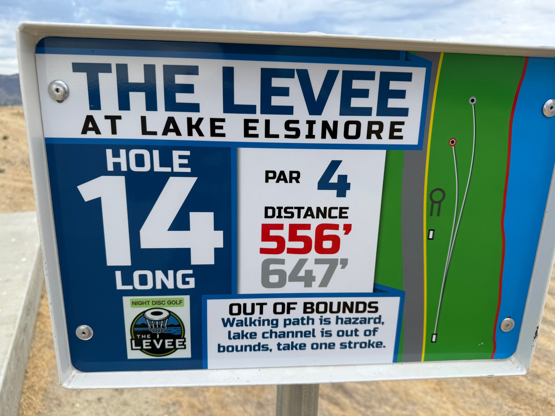 HOLE 14 LONG TEE PAD, BASKETS A & B TARGETS