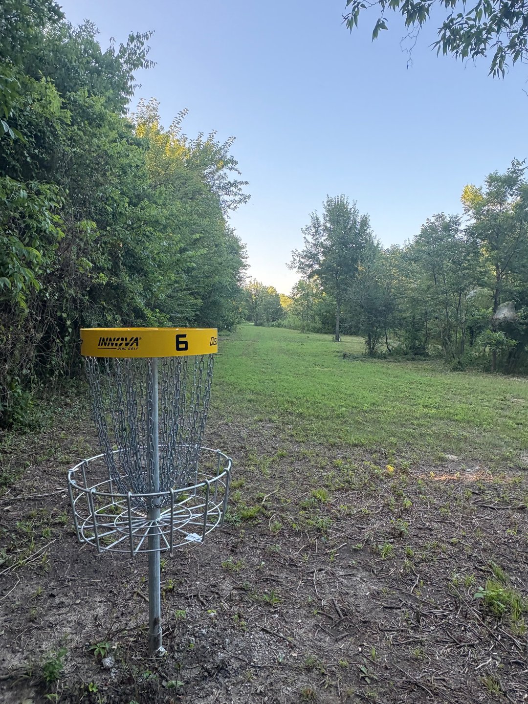Looking back from the green.  