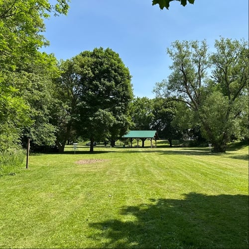 A Pavillion in the centre of the park will make it great for leagues and school groups coming to play disc golf.