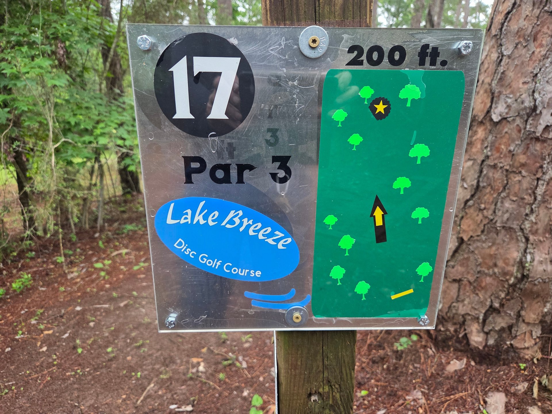 Hole 17 Tee marker.